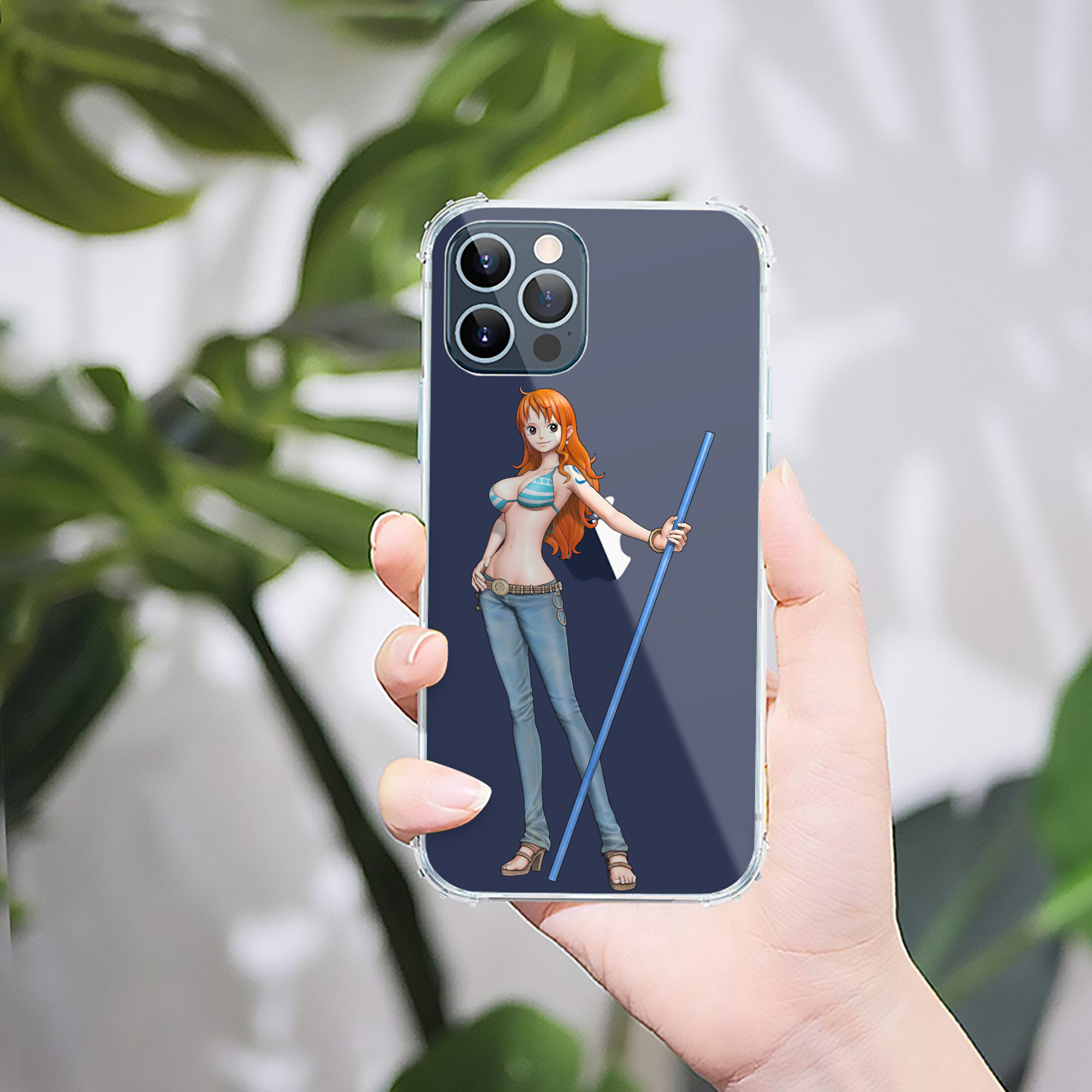 （画像用） ワンピース ナミ ONE PIECE Nami 【iPhone 12シリーズ対応】透明スマホケース（クリアソフトケース）